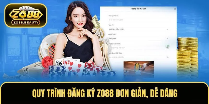 Quy trình đăng ký ZO88 đơn giản, dễ dàng